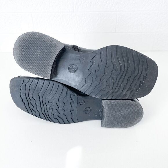 Arnold Churgin Womens Handmade Leather Stitching Ankle Bootie Boots Black 35 - Picture 5 of 9